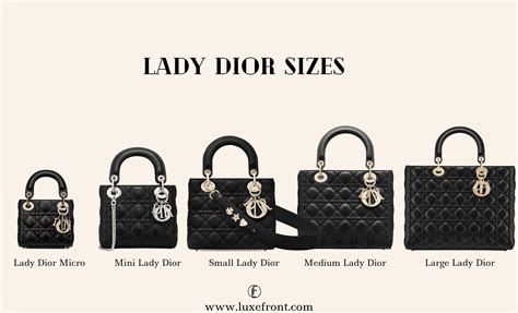 lady dior sizing|lady dior bag size chart.